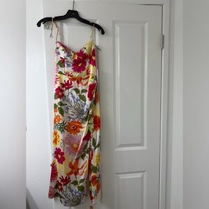 Reformation Strapless Floral Dress - Multicolor silk